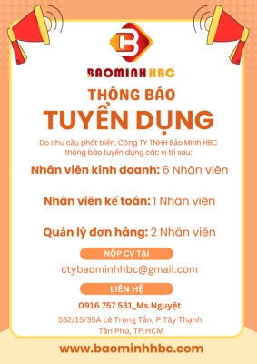 📢 CÔNG TY BẢO MINH HBC TUYỂN DỤNG 1 Tuyển Dụng