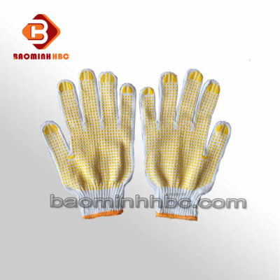 Găng Tay Bảo Hộ Lao Động: Chất Liệu, Tính Năng Và Cách Lựa Chọn Phù Hợp Tại Bảo Minh HBC 3 gang tay len hat nhua cam