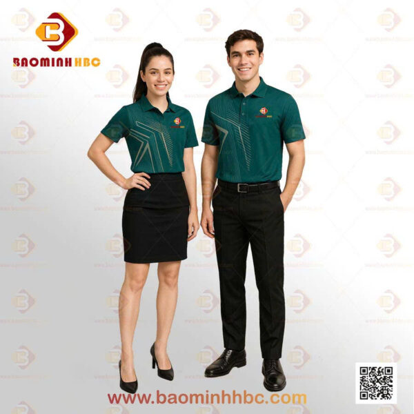 Áo thun đồng phục cổ trụ 24
