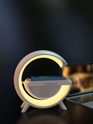 đèn ngủ đa năng kèm loa bluetooth và sạc không dây