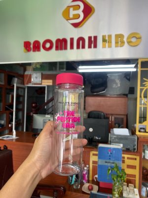 bình nhựa nắp hồng