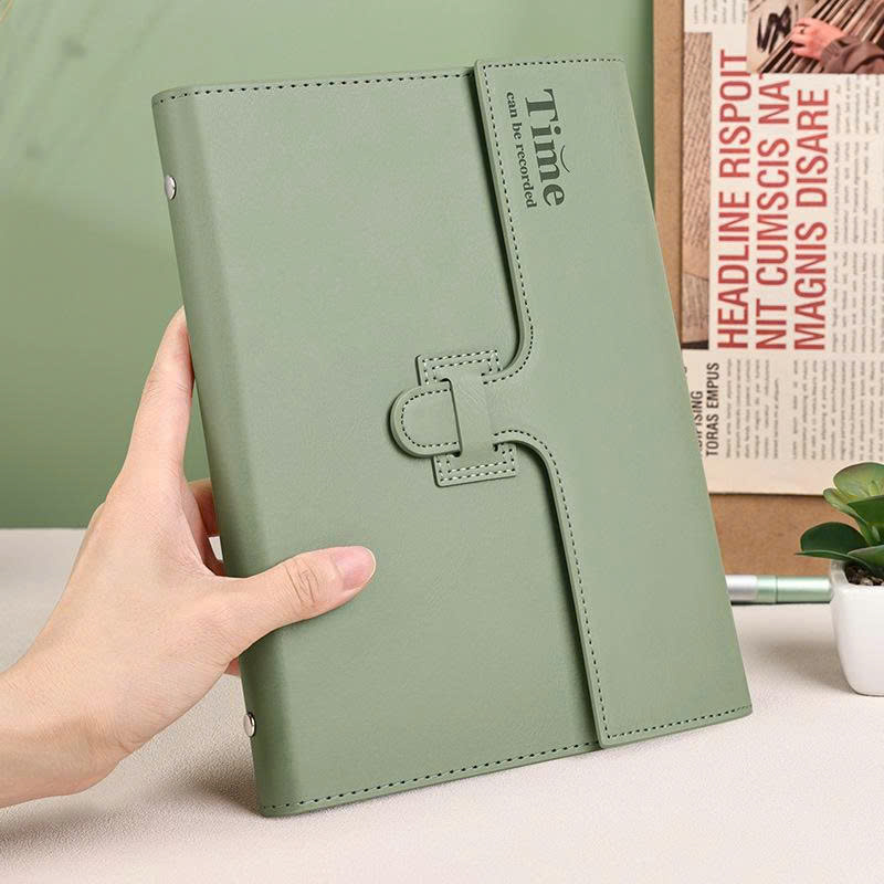 sổ tay bìa da gập ba