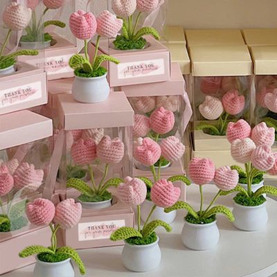 hoa tulip len thủ công