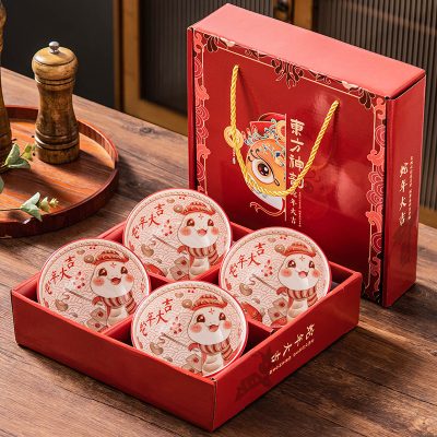 Bộ Bát Sứ Hoa 4 Món Cao Cấp 3 bát sứ