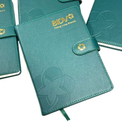 Sổ Tay Da Cao Cấp In Logo BIDV 4 sổ tay da