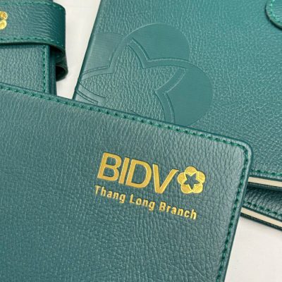 Sổ Tay Da Cao Cấp In Logo BIDV 5 sổ tay da
