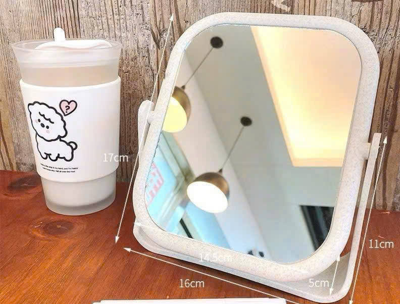Gương Trang Điểm Để Bàn 2 Gương Trang Điểm Để Bàn Viền Gợn Sóng Pastel