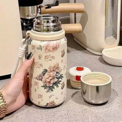 Bình Giữ Nhiệt Hoa Vintage
