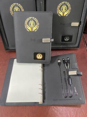 Sổ Da Đa Năng Tích Hợp Sạc Không Dây