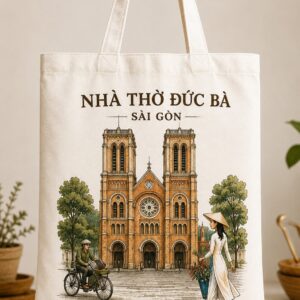 Túi Tote Canvas In Hình Cà Phê Sài Gòn 3 Túi Tote Canvas In Hình Cà Phê Sài Gòn