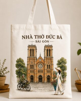Túi Tote Canvas In Hình Cà Phê Sài Gòn 4 Túi Tote Canvas In Hình Cà Phê Sài Gòn