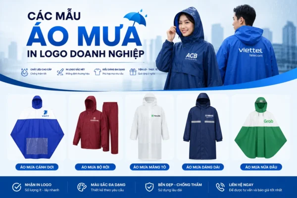 Khách hàng sử dụng áo mưa Các mẫu áo mưa in logo doanh nghiệp