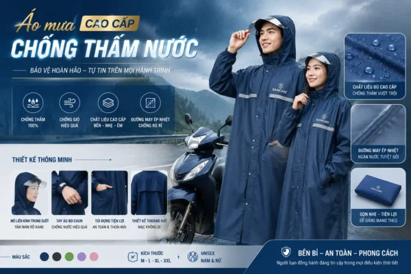 Áo Mưa Chất Lượng Cao Cấp 3 Áo mưa cao cấp chống thấm nước