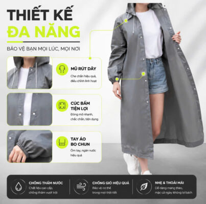 top mẫu áo mưa đang được săn đón