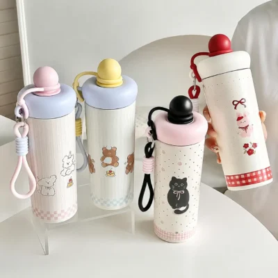 Bình Giữ Nhiệt 500ml Họa Tiết Cute 4 Bình Giữ Nhiệt 500ml Họa Tiết Cute