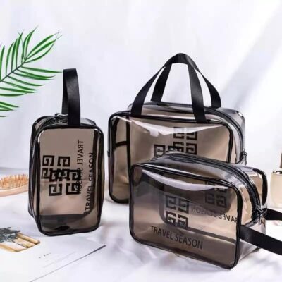 Bộ Túi Mỹ Phẩm Trong Suốt Du Lịch 3 Món