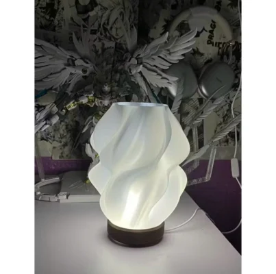 Đèn ngủ nghệ thuật – Thiết kế uốn lượn độc đáo tạo điểm nhấn không gian 3 đèn in 3d
