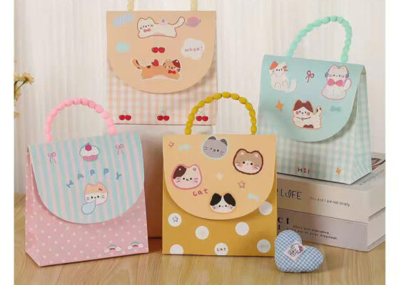 Túi Giấy Quà Tặng Hoạt Hình Mèo Dễ Thương