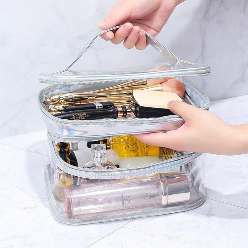 Túi Mỹ Phẩm du lịch Trong Suốt 2 Tầng
