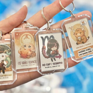 Móc Khóa Cung Hoàng Đạo Acrylic Cute