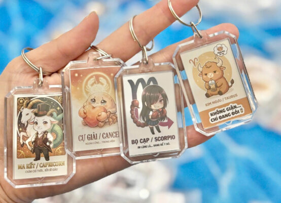 Móc Khóa Cung Hoàng Đạo Acrylic Cute