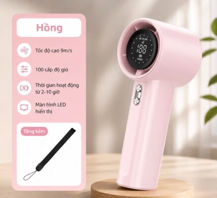 Top 4 Mẫu Quạt Mini Cầm Tay Tiện Lợi Đang Được Săn Đón Nhiều Nhất 4 quạt hồng