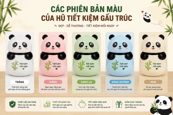 Hũ Tiết Kiệm Gấu Trúc Quà Tặng Doanh Nghiệp Độc Đáo
