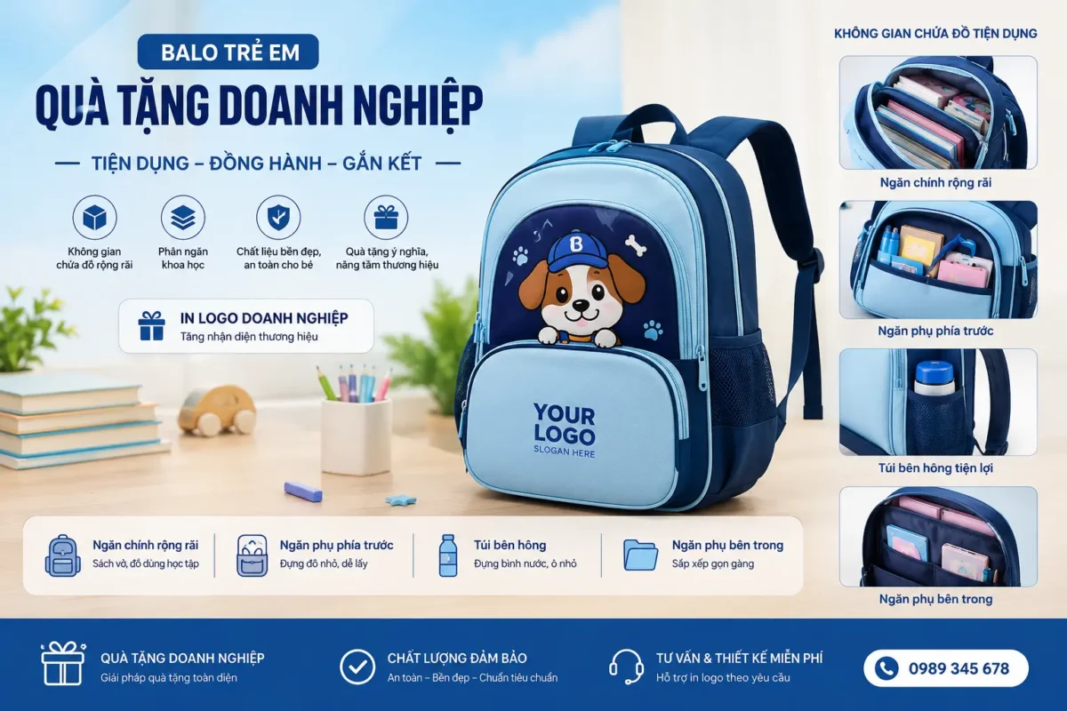 Balo Trẻ Em Quà Tặng Doanh Nghiệp
