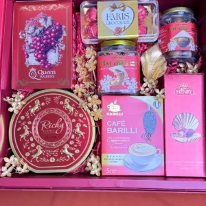 Set quà Tết Vinh Quy BM02 màu đỏ với sản phẩm bên trong